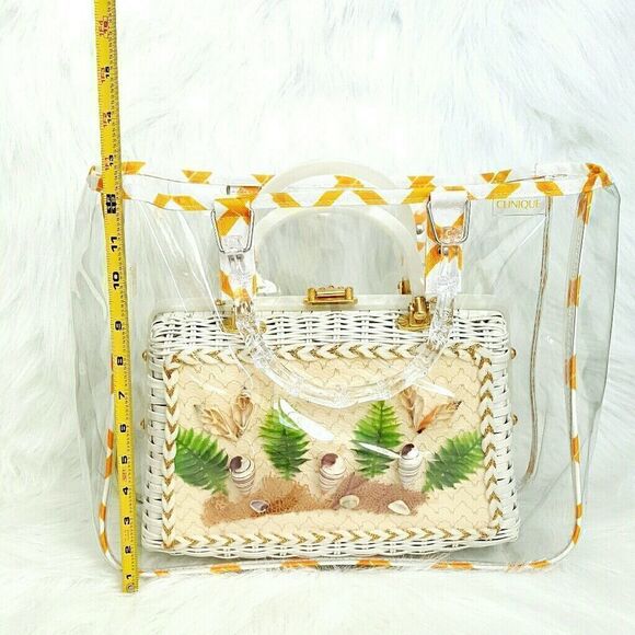 Clinique transparent tote bag glass handle - Picture 4 of 5